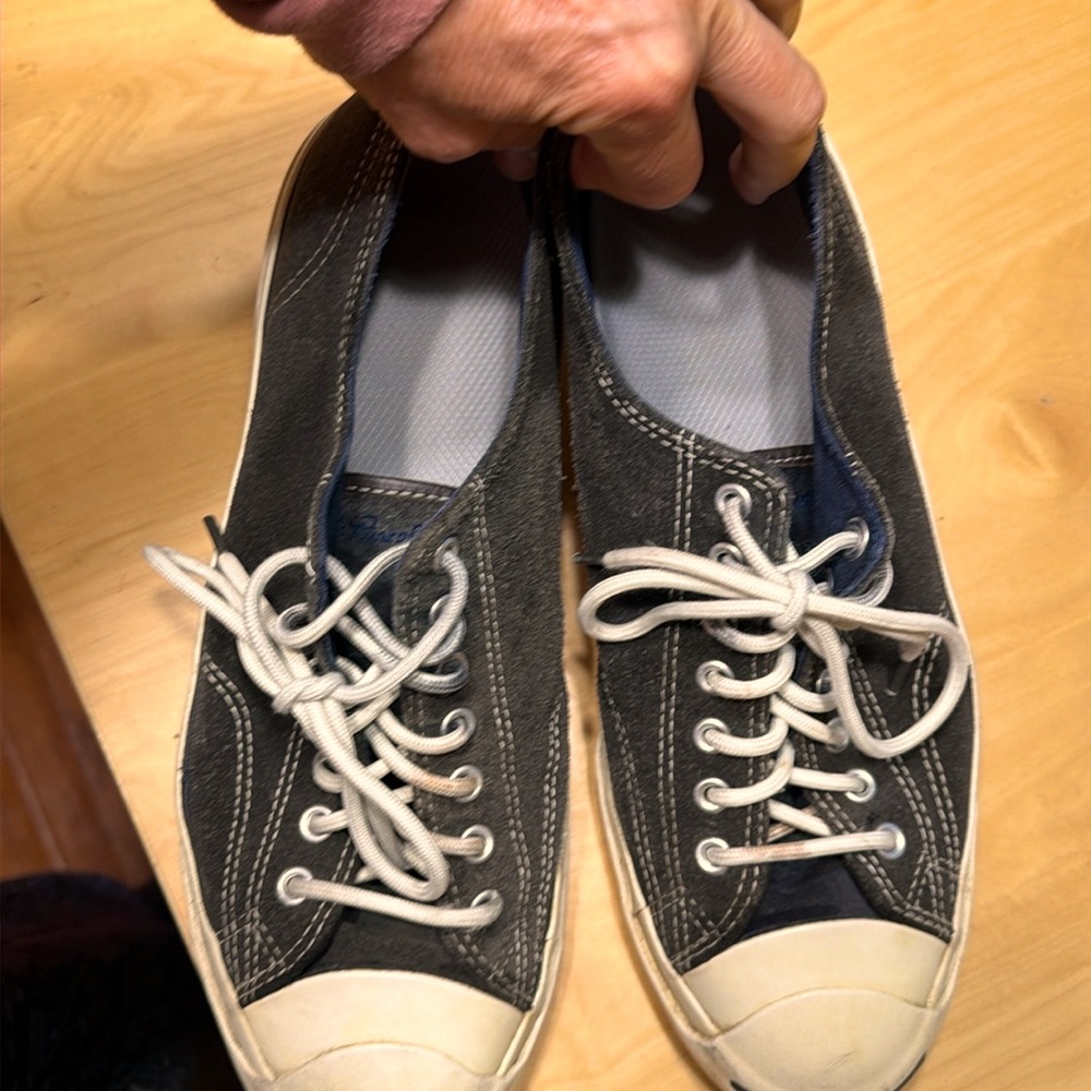 Converse Jack Purcell Men's Black and White Sneakers size 11 pre-owned